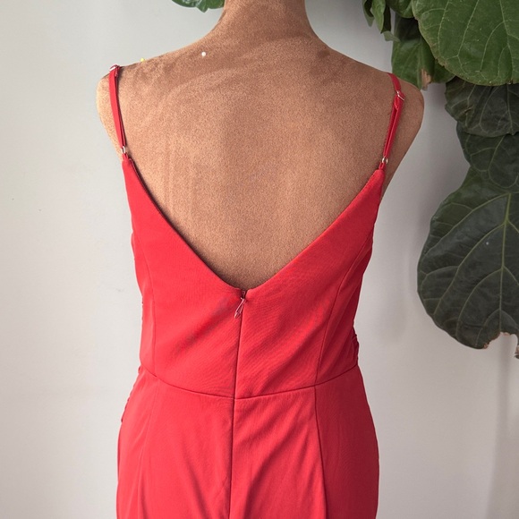 Azazie Deandra Rust Full Length Chiffon Bridesmaid Dress - Picture 5 of 6